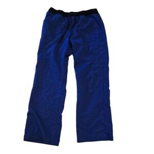 Scrubstar Blue Black Scrub Pants Womens Nurse Vet‎ Dentist Size Medium Cargo
